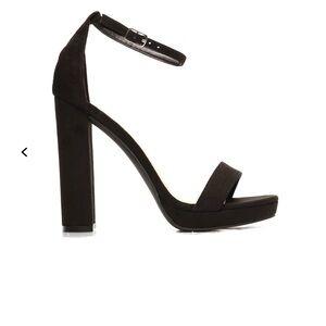 Fashion Nova Black Block Heel Sandals